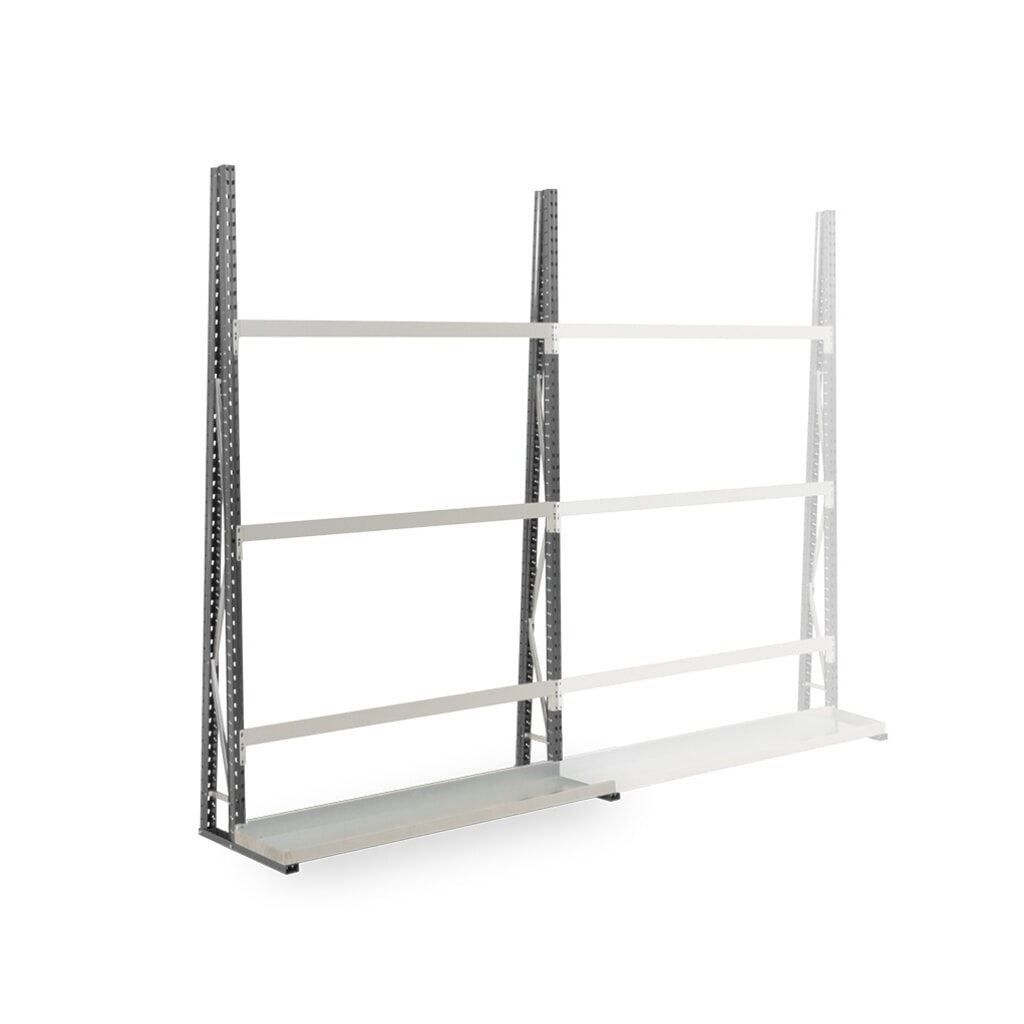 ManOrga Vertikální regál, jednostranný, přídavné pole, VxŠxH 2500 x 1500 x 340 mm Obrázek produktu: ManOrga Vertikální regál, jednostranný, přídavné pole, VxŠxH 2500 x 1500 x 340 mm