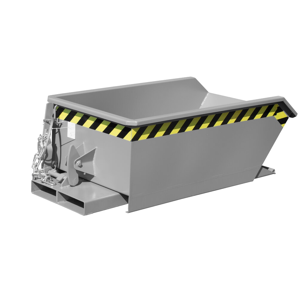Mini vyklápěcí zásobník Bauer®, extrémně nízká konstrukce, lakované provedení, objem 0,23 m³, RAL 7005 myší šedá Obrázek produktu: Mini vyklápěcí zásobník Bauer®, extrémně nízká konstrukce, lakované provedení, objem 0,23 m³, RAL 7005 myší šedá