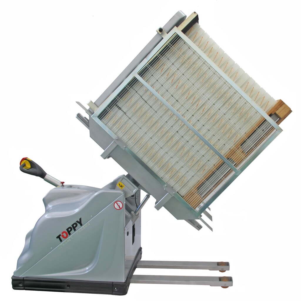 Číslo obrázku produktu 1: Mobilní obraceč palet, rozevření 760 - 1620 mm, nosnost 1000 kg