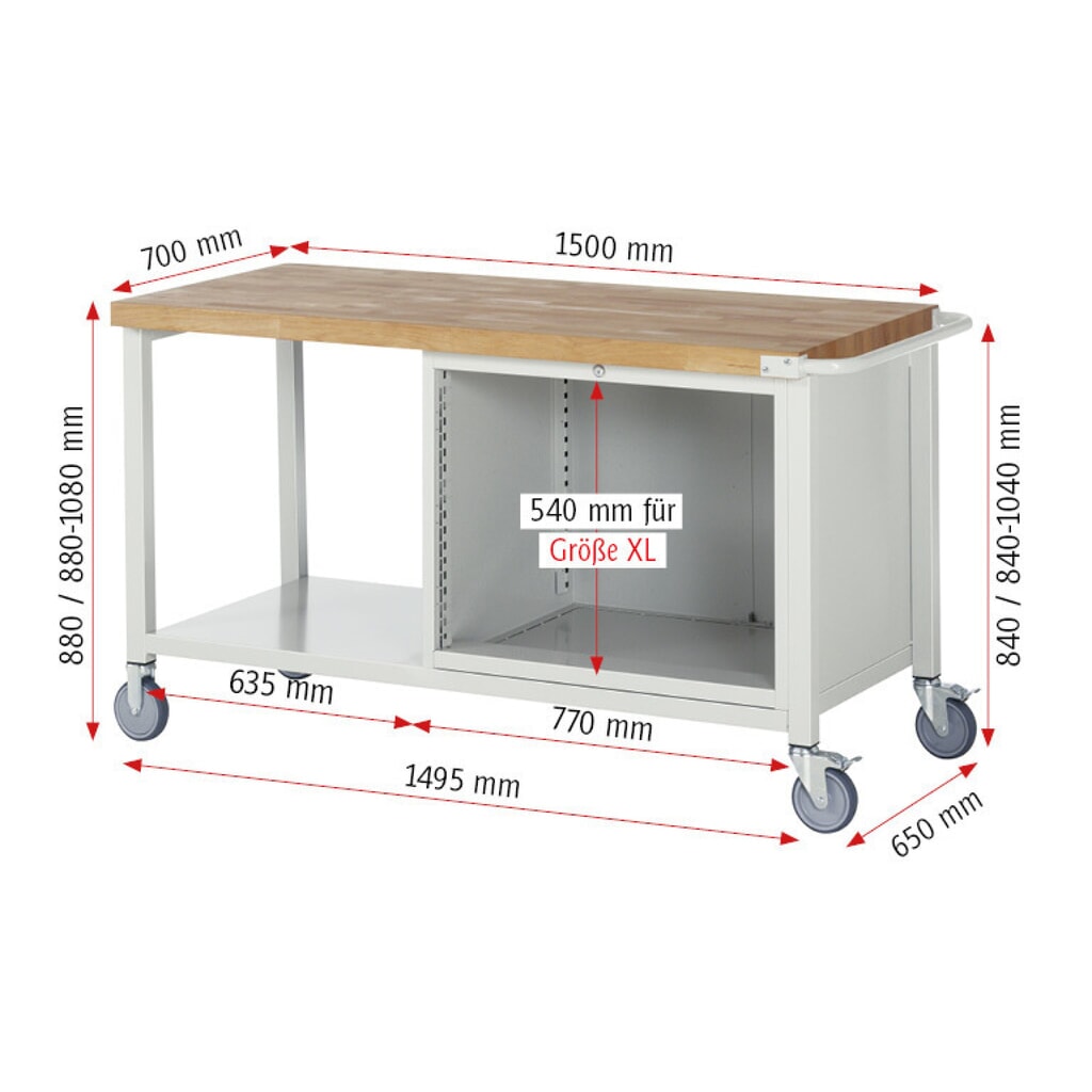 Mobilní pracovní stůl RAU řada 8000, 1 odkládací police, VxŠxH 880 x 1500 x 700 mm, 3x zásuvka s výsuvem 100 %, 3 x 180 mm, nosnost zásuvky 75 kg Číslo obrázku produktu 5: Mobilní pracovní stůl RAU řada 8000, 1 odkládací police, VxŠxH 880 x 1500 x 700 mm, 3x zásuvka s výsuvem 100 %, 3 x 180 mm, nosnost zásuvky 75 kg