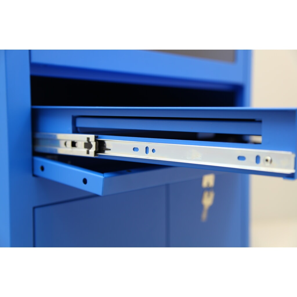 Číslo obrázku produktu 4: Mobilní skříň na počítač HEMMDAL HCS-1, VxŠxH 1750 x 650 x 550 mm, hořcová modř