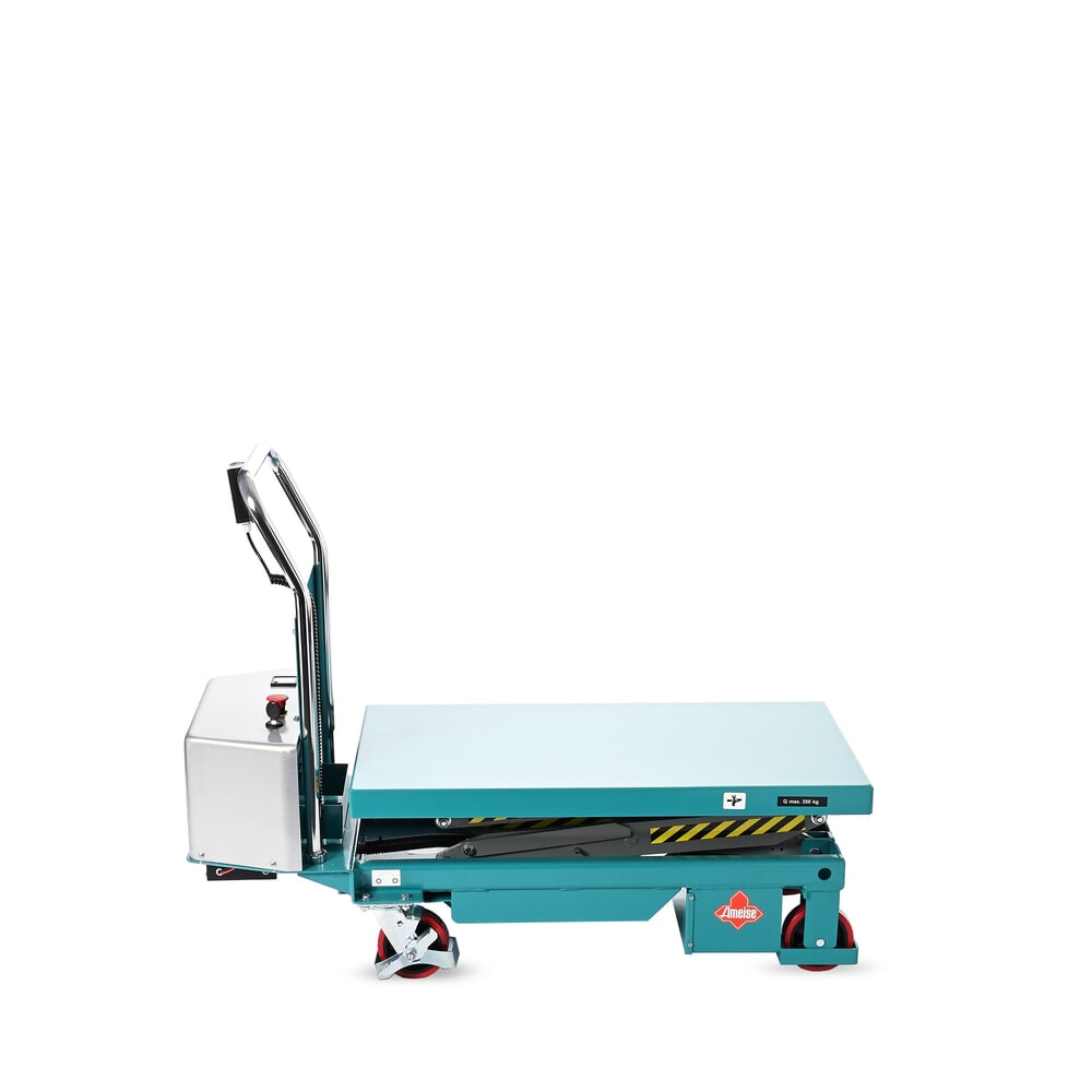 Číslo obrázku produktu 4: Vozík se zvedacím stolem Ameise® s dvojitým nůžkovým mechanismem, elektrický, nosnost 350 kg, cca 910 x 500 mm