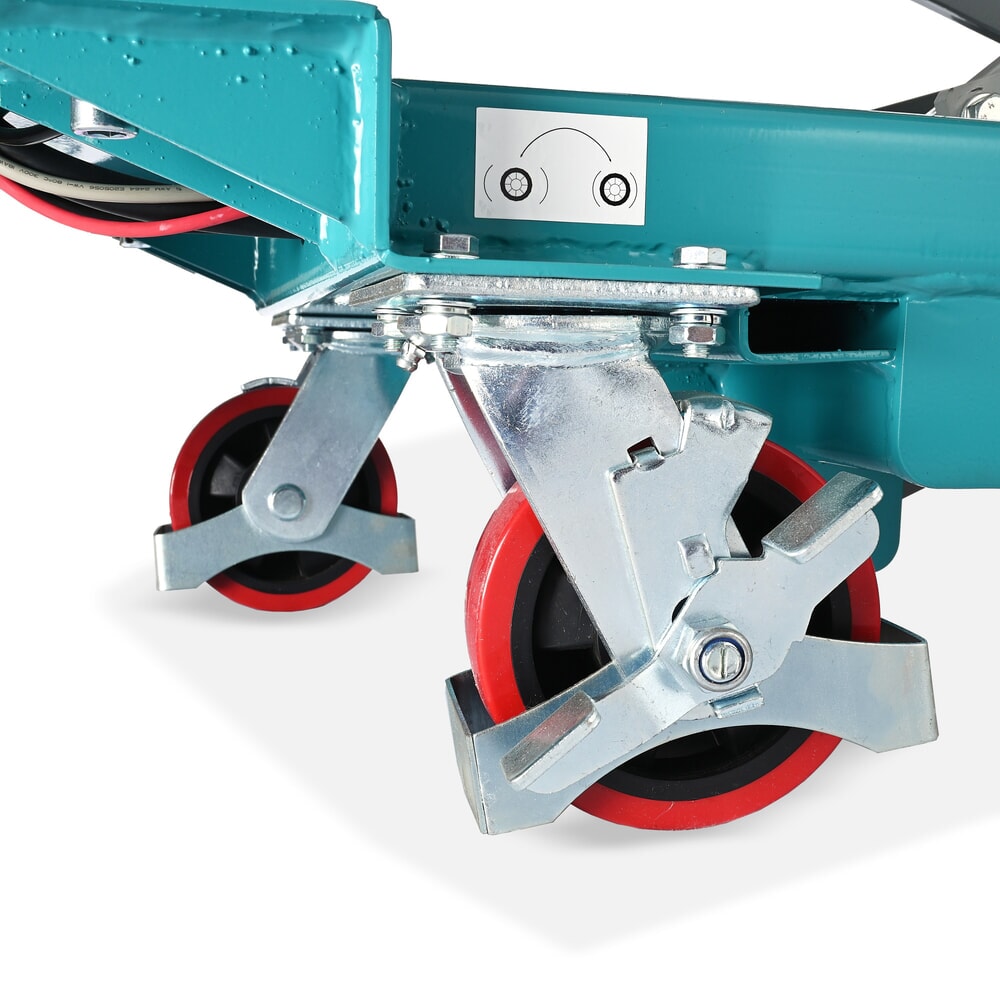 Číslo obrázku produktu 8: Vozík se zvedacím stolem Ameise® s dvojitým nůžkovým mechanismem, elektrický, nosnost 350 kg, cca 910 x 500 mm