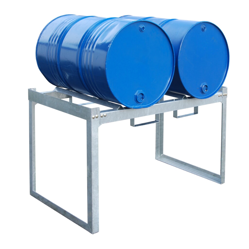Číslo obrázku produktu 2: Bauer® Modulární regálový systém na sudy, v×š×h 780 × 1310 × 800 mm, pro 2 sudy à 200 l