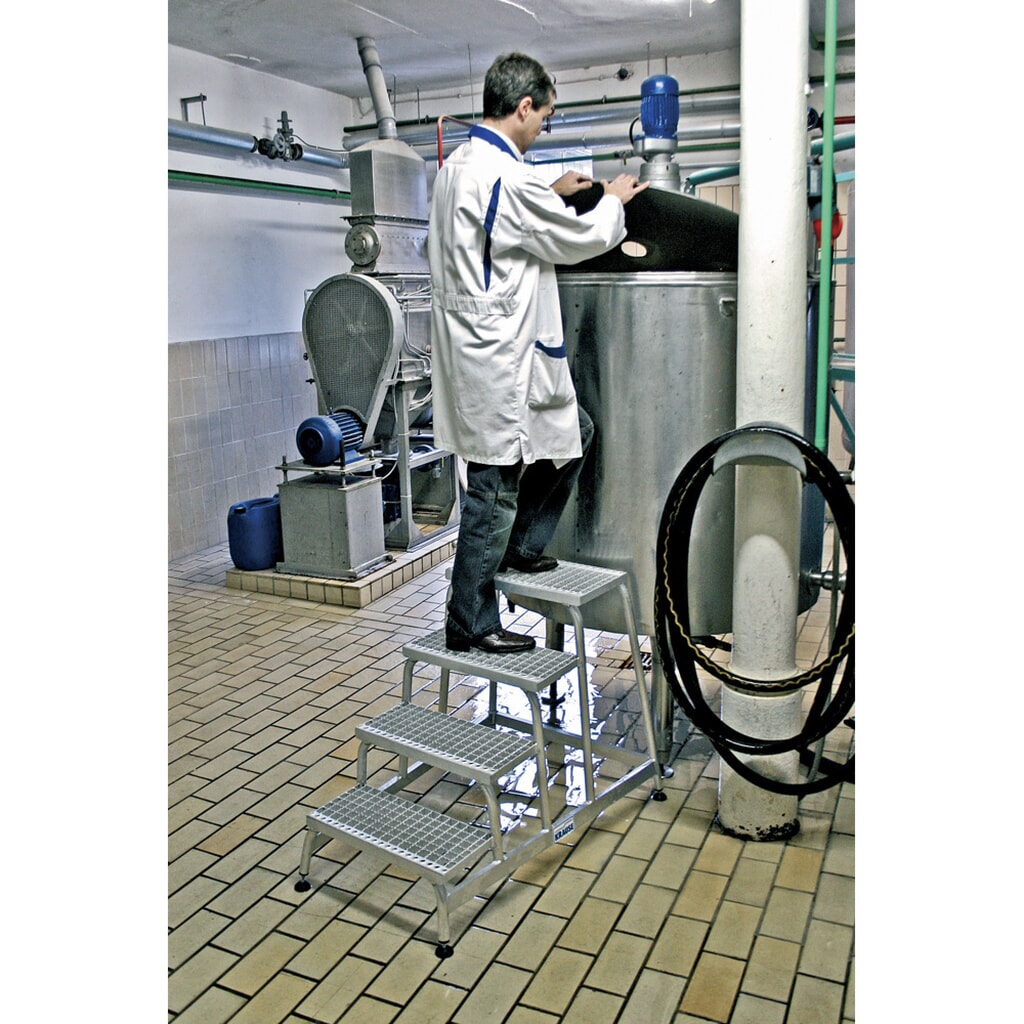 Číslo obrázku produktu 5: Montážní schůdek KRAUSE® s mřížovými stupni, výška při postavení 1 m
