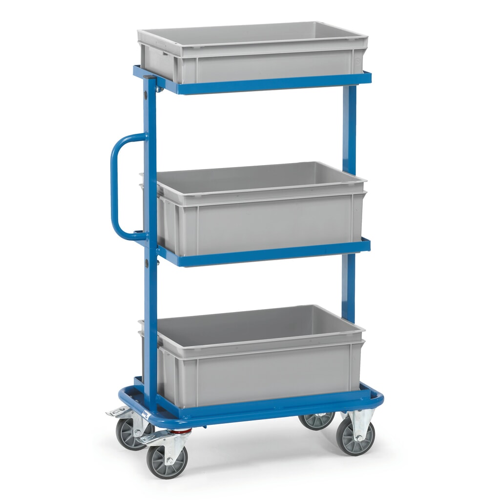 Montážní vozík fetra®, otevřený rám, s boxy, pevný Obrázek produktu: Montážní vozík fetra®, otevřený rám, s boxy, pevný