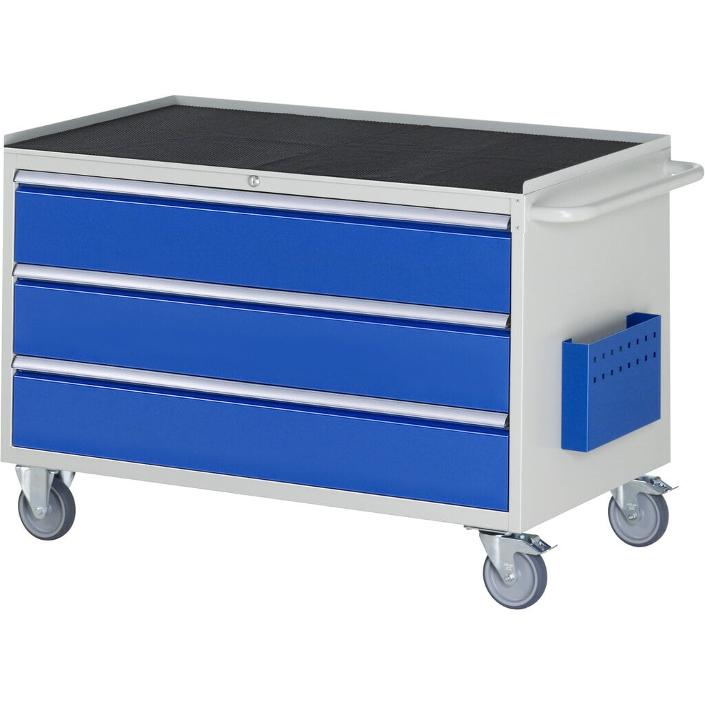 Obrázek produktu: Dílenský vozík RAU, řada 7000, V×Š×H 795 × 1145 × 650 mm, 3 zásuvky velikost XXL, kovová odkládací plocha