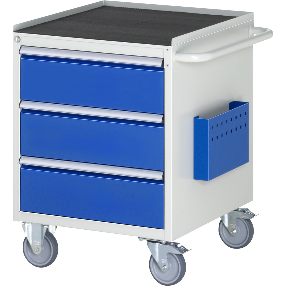 Číslo obrázku produktu 1: Dílenský vozík RAU, řada 7000, V×Š×H 795 × 580 × 650 mm, 3 zásuvky velikost L, kovová odkládací plocha