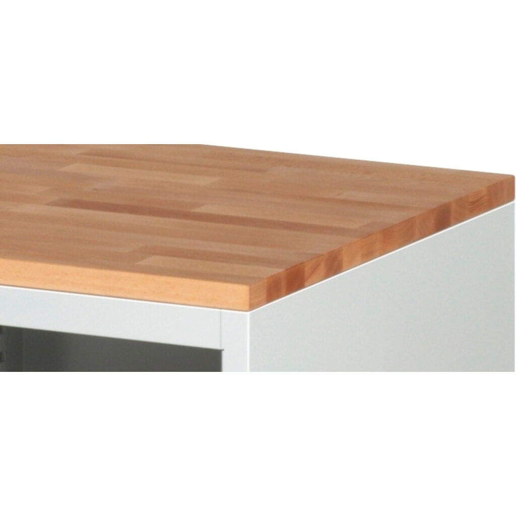 Montážní vozík RAU řada 7000, VxŠxH 975 x 1145 x 650 mm, 2 křídlové dveře, 2x zásuvka 2 x 180 mm, buková pracovní deska Číslo obrázku produktu 4: Montážní vozík RAU řada 7000, VxŠxH 975 x 1145 x 650 mm, 2 křídlové dveře, 2x zásuvka 2 x 180 mm, buková pracovní deska