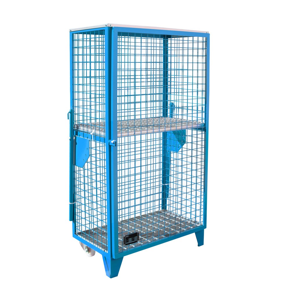 Číslo obrázku produktu 1: Mřížová skříň na plynové láhve Bauer®, 1 dveře, soklové nohy/kolečka, V×Š×H 1580 × 860 × 500 mm