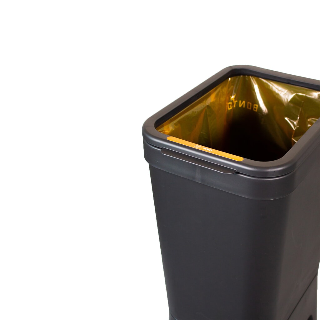 Nádoba na odpad BON TON Circubin, vyrobeno ze 100% recyklovaného polypropylenu, 40 litrů, otevřená, antracit Číslo obrázku produktu 2: Nádoba na odpad BON TON Circubin, vyrobeno ze 100% recyklovaného polypropylenu, 40 litrů, otevřená, antracit