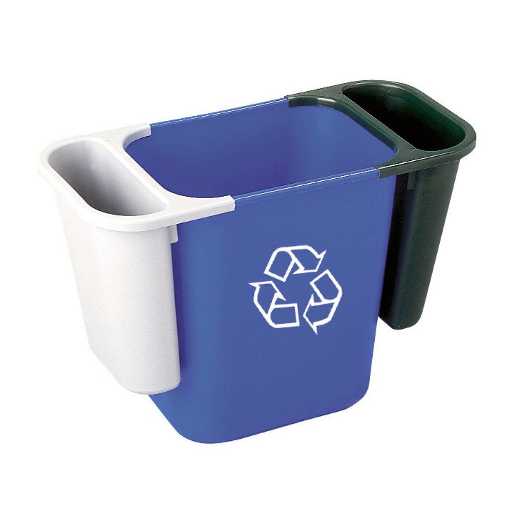 Číslo obrázku produktu 2: Nádoba na odpad Rubbermaid®, obdélníková, 26,6 litru, modrá