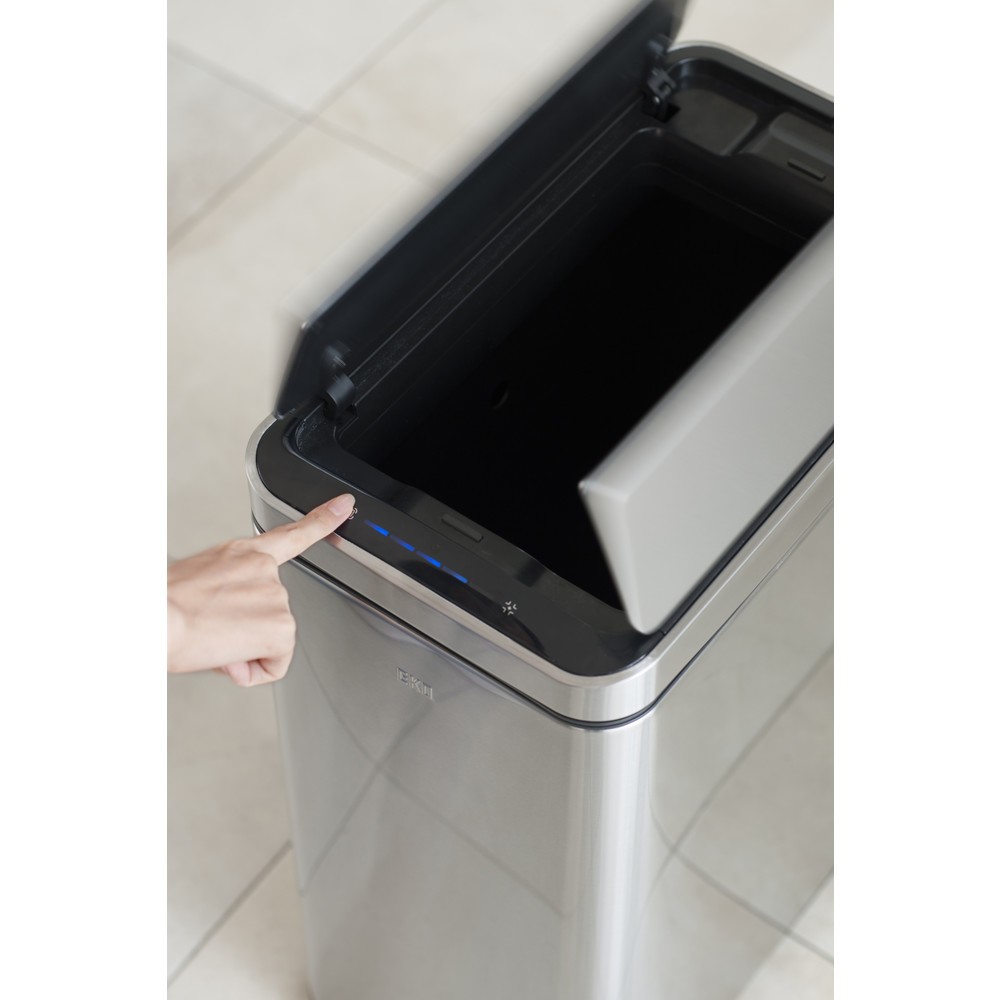 Číslo obrázku produktu 11: Nádoba na odpad EKO Deluxe Phantom Sensor, 45 litrů, matovaná ušlechtilá ocel