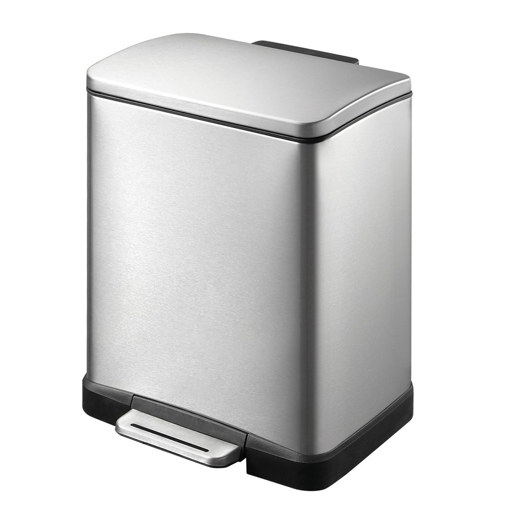 Obrázek produktu: Nádoba na odpad s nášlapem EKO E-Cube, 12 litrů, matovaná ušlechtilá ocel