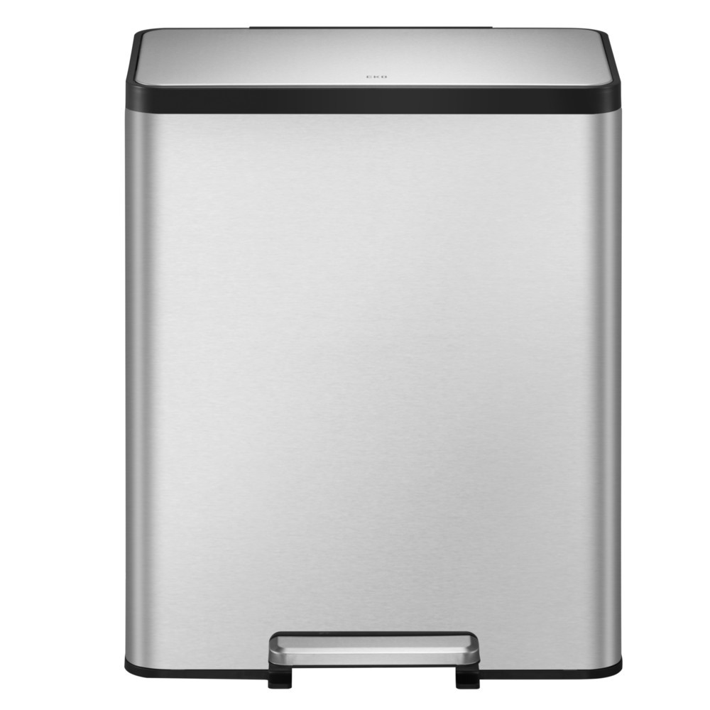 Číslo obrázku produktu 4: Nádoba na odpad s nášlapem EKO Ecocasa 2, 2x30 litrů, matovaná ušlechtilá ocel