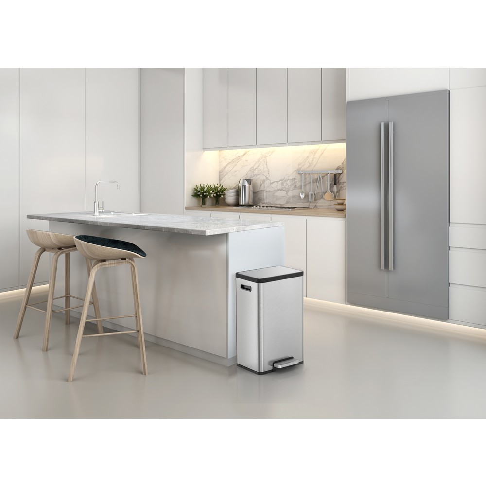 Číslo obrázku produktu 6: Nádoba na odpad s nášlapem EKO Ecocasa 2, 30 litrů, matovaná ušlechtilá ocel