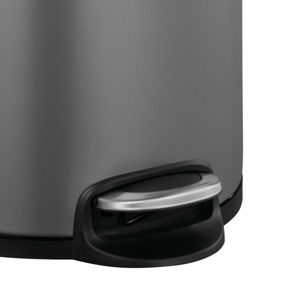 Číslo obrázku produktu 4: Nádoba na odpad s nášlapem EKO Serene, 5 litrů, ocel, platinová šedá