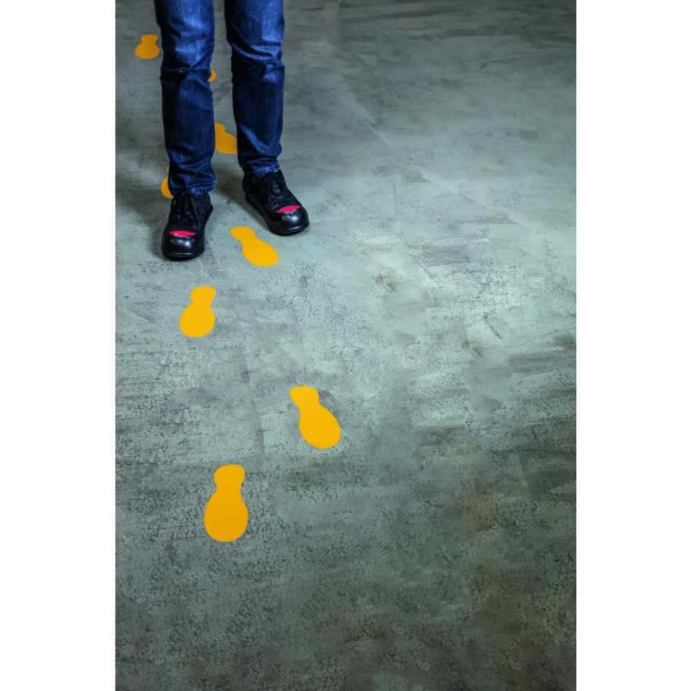 Číslo obrázku produktu 2: Nálepka na podlahu DURABLE stopa, D×Š 240 × 90 mm, tloušťka 0,7 mm, odstranitelná, 30 ks/balení