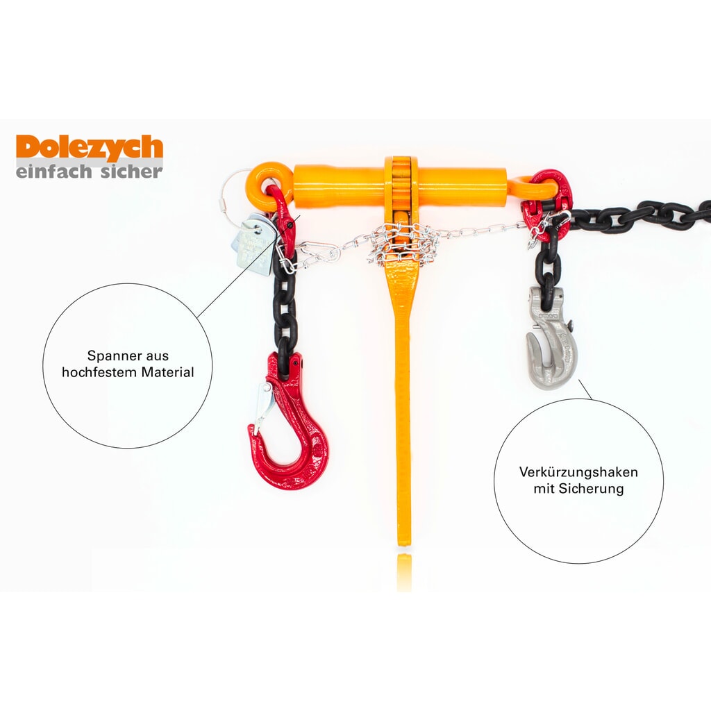 Číslo obrázku produktu 3: Napínací řetěz Dolezych, 1 ks, PowerLash s napínákem ráčny DORA, 6.300 daN, délka 3,50 m