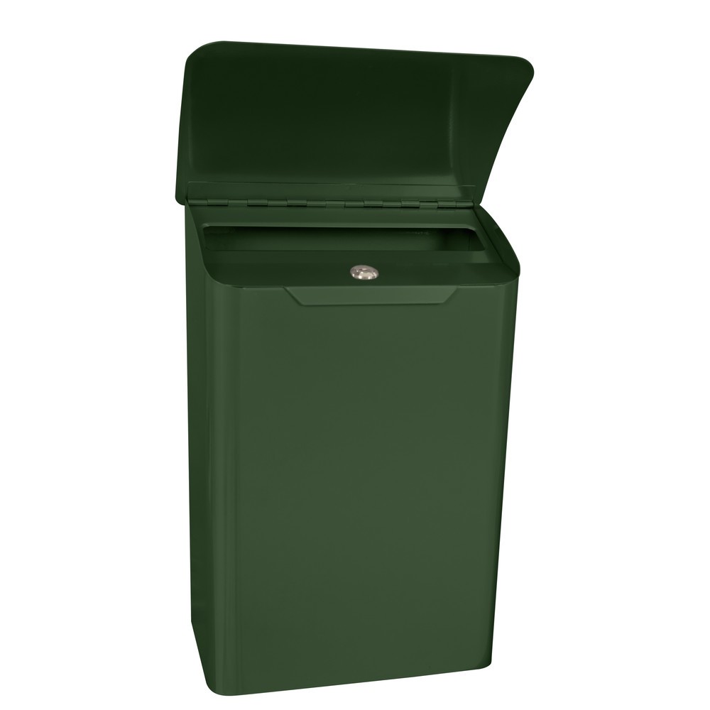 Číslo obrázku produktu 2: Nástěnná poštovní schránka Denian, z pozinkované oceli, s cylindrickým zámkem, zelená