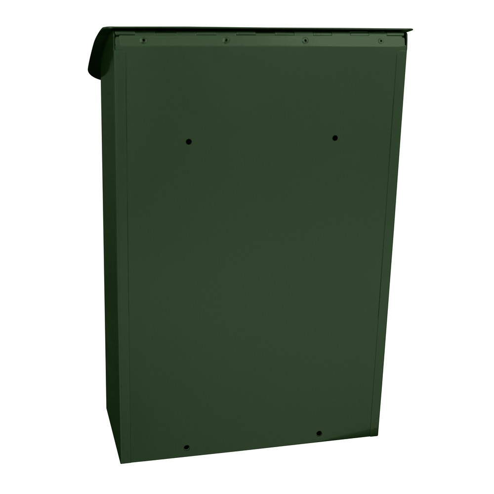 Číslo obrázku produktu 3: Nástěnná poštovní schránka Denian, z pozinkované oceli, s cylindrickým zámkem, zelená