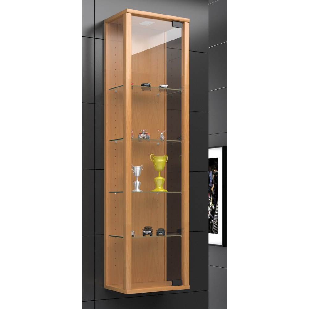 Číslo obrázku produktu 2: Nástěnná vitrína Stano Mini, včetně LED osvětlení, buk