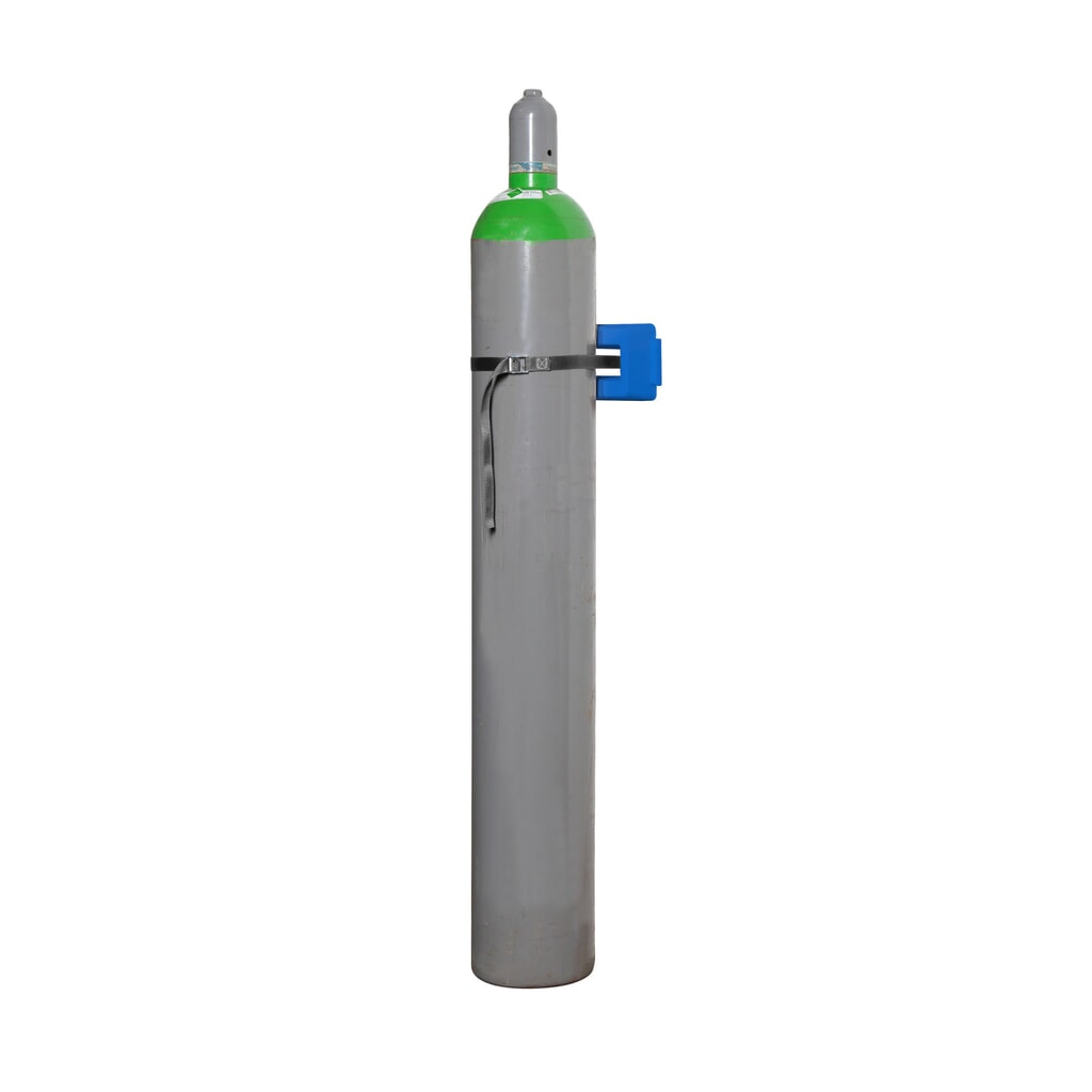 Nástěnný držák na 1 plynovou láhev, vázací popruh, Ø láhve 140-320 mm Obrázek produktu: Nástěnný držák na 1 plynovou láhev, vázací popruh, Ø láhve 140-320 mm