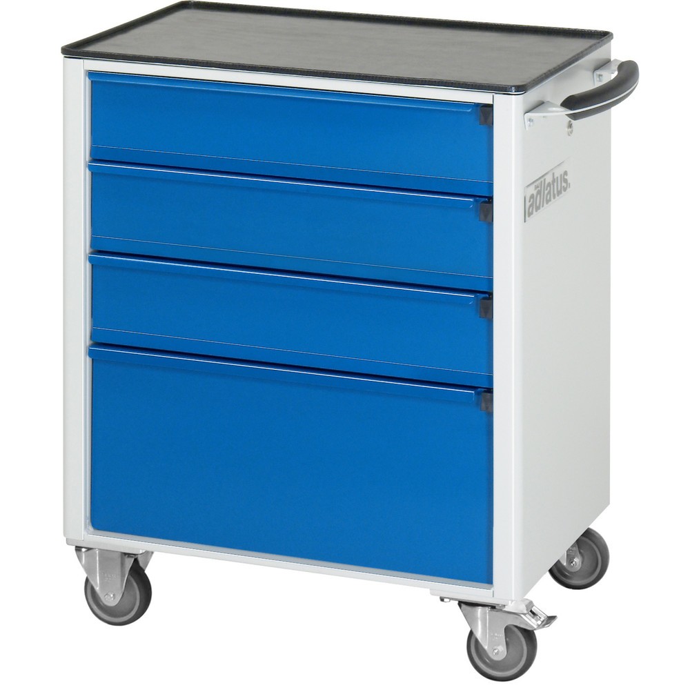 Číslo obrázku produktu 2: Nástrojový vozík RAU řada adlatus 700, VxŠxH 860 x 700 x 510 mm, 4x zásuvka 3 x 130, 1 x 260 mm, kovová pracovní deska
