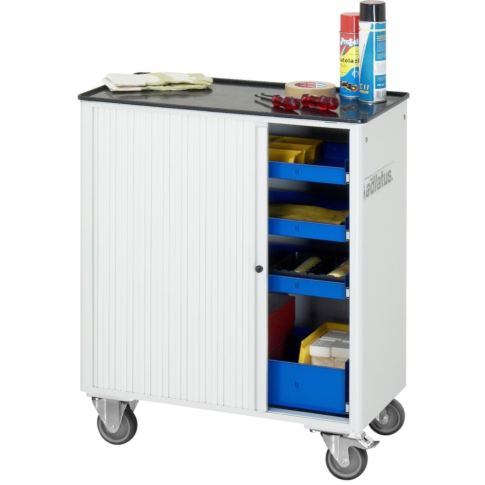 Číslo obrázku produktu 2: Nástrojový vozík RAU řada adlatus 700, VxŠxH 860 x 725 x 400 mm, 4x zásuvka 3 x 40, 1 x 105 mm, kovová pracovní deska