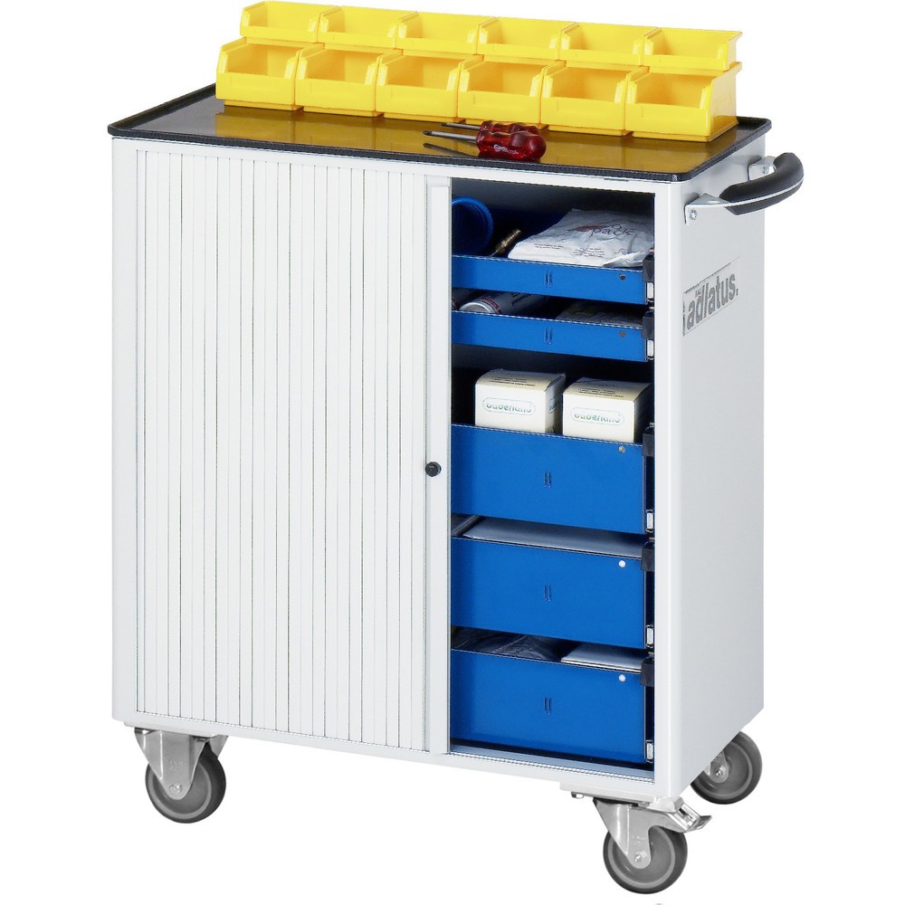 Číslo obrázku produktu 3: Nástrojový vozík RAU řada adlatus 700, VxŠxH 860 x 725 x 400 mm, 5x zásuvka 2 x 40, 3 x 105 mm, kovová pracovní deska