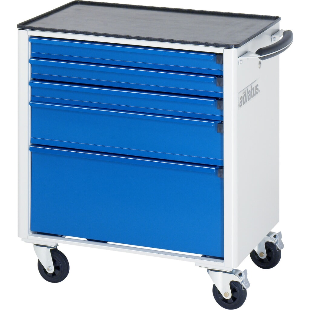 Číslo obrázku produktu 2: Nástrojový vozík RAU řada adlatus 700, VxŠxH 790 x 700 x 510 mm, 5x zásuvka 3 x 65, 1 x 130, 1 x 260 mm, kovová pracovní deska