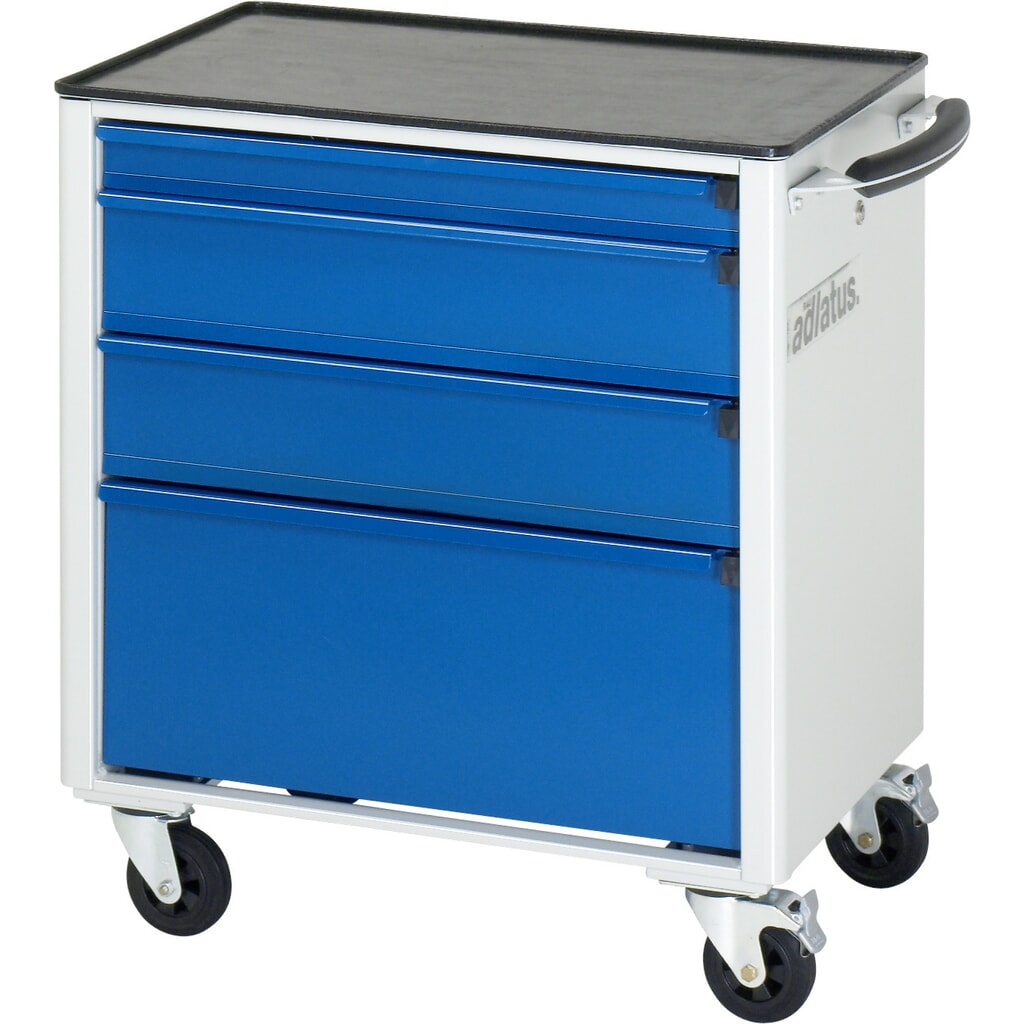 Nástrojový vozík RAU řada adlatus 700, VxŠxH 790 x 700 x 510 mm, 4x zásuvka 1 x 65, 2 x 130, 1 x 260 mm, kovová pracovní deska Číslo obrázku produktu 2: Nástrojový vozík RAU řada adlatus 700, VxŠxH 790 x 700 x 510 mm, 4x zásuvka 1 x 65, 2 x 130, 1 x 260 mm, kovová pracovní deska