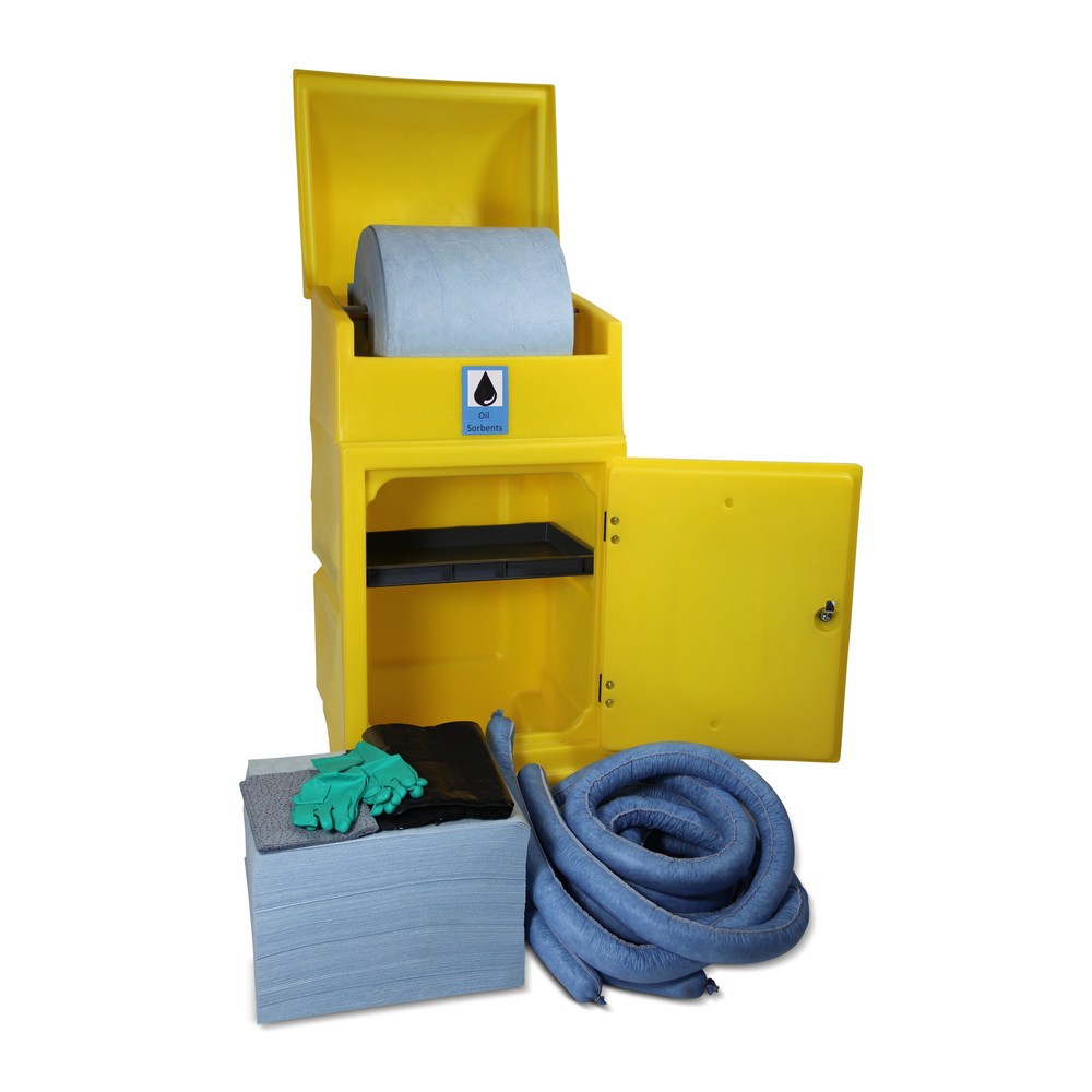 Číslo obrázku produktu 2: Nouzová souprava na olej, pojízdná nádoba, absorpční kapacita 300 l, modrá
