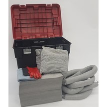 Nouzová souprava univerzální, pojízdný box, absorpční kapacita 150 l, šedá