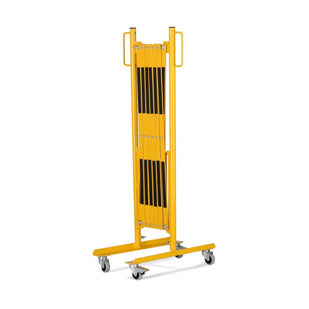 Číslo obrázku produktu 2: Nůžková zábrana, kolečka z obou stran, šířka 3600 mm, černá/žlutá