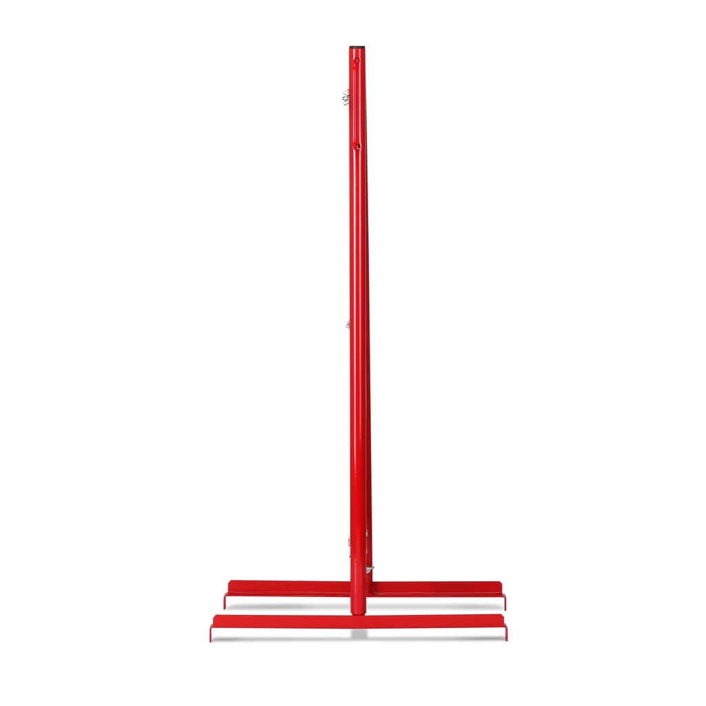 Nůžková zábrana, noha z obou stran, šířka 3600 mm, červená/bílá Číslo obrázku produktu 3: Nůžková zábrana, noha z obou stran, šířka 3600 mm, červená/bílá