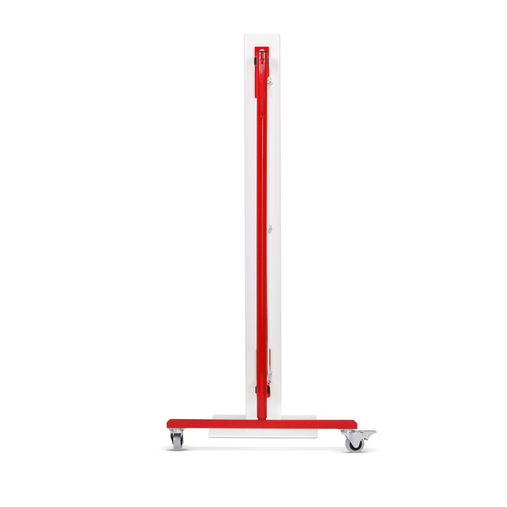 Číslo obrázku produktu 3: Nůžková zábrana, kolečka z jedné strany, šířka 3600 mm, červená/bílá