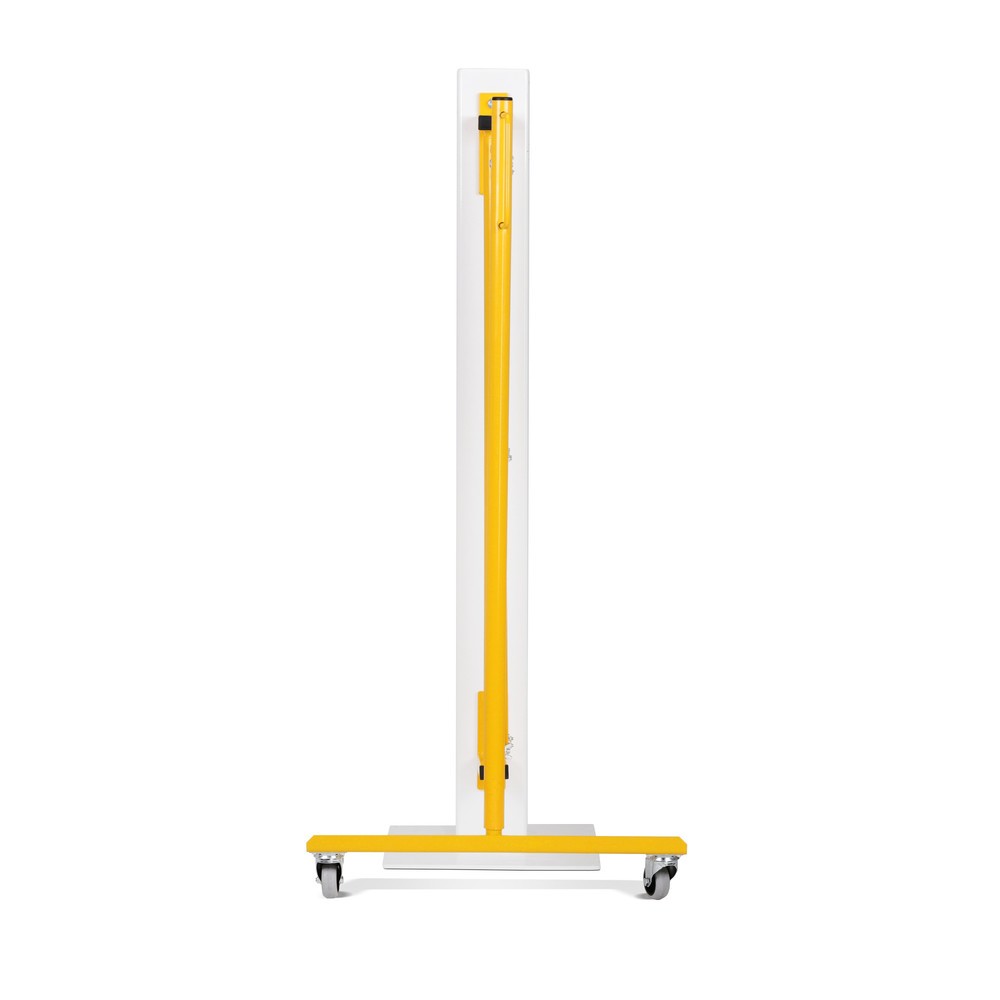 Číslo obrázku produktu 3: Nůžková zábrana, kolečka z jedné strany, nástěnná montáž, šířka 3600 mm, černá/žlutá