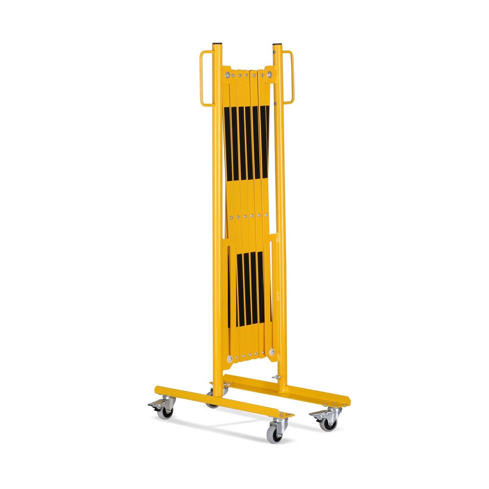 Číslo obrázku produktu 4: Nůžková zábrana, kolečka z obou stran, šířka 3600 mm, černá/žlutá