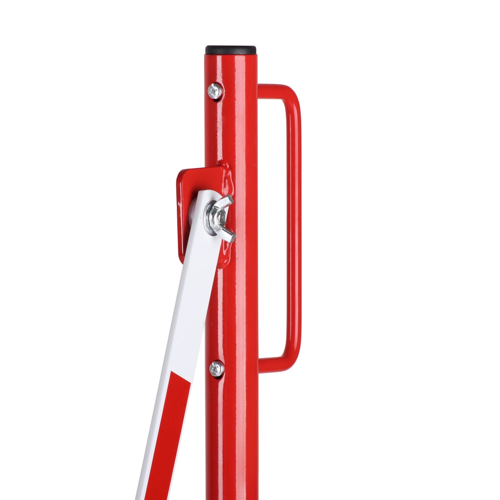 Nůžková zábrana, noha z obou stran, šířka 3600 mm, červená/bílá Číslo obrázku produktu 9: Nůžková zábrana, noha z obou stran, šířka 3600 mm, červená/bílá