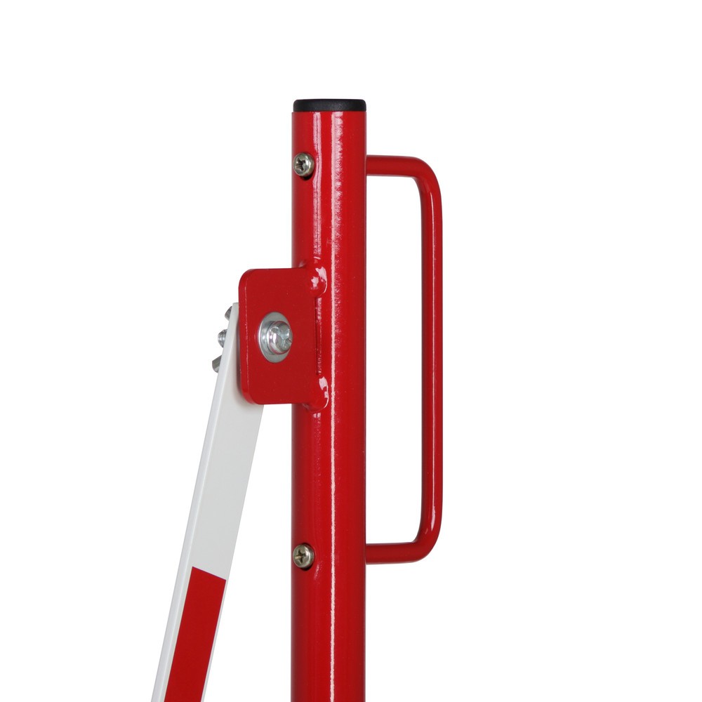 Číslo obrázku produktu 9: Nůžková zábrana, kolečka z obou stran, šířka 3600 mm, červená/bílá