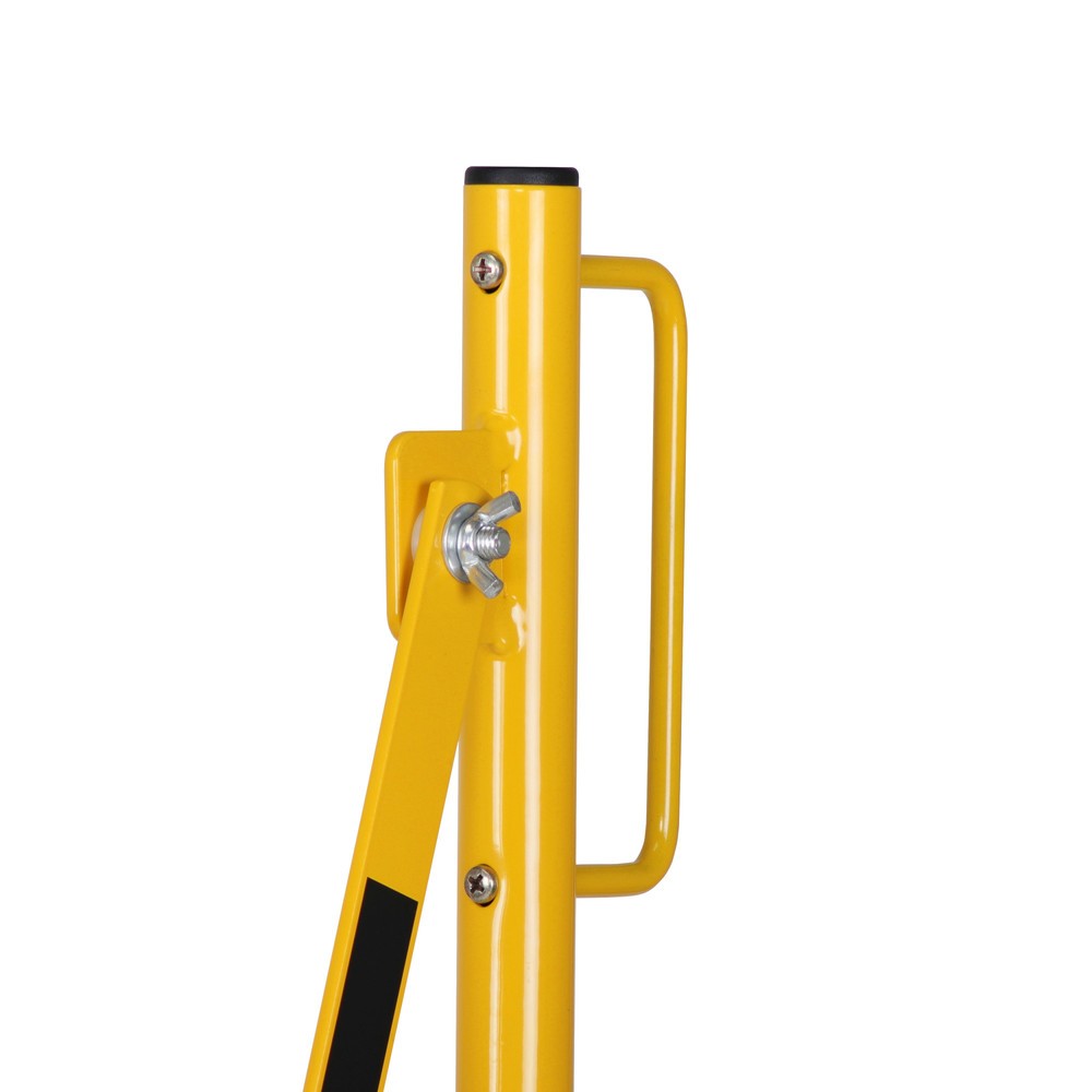 Číslo obrázku produktu 9: Nůžková zábrana, kolečka z obou stran, šířka 3600 mm, černá/žlutá