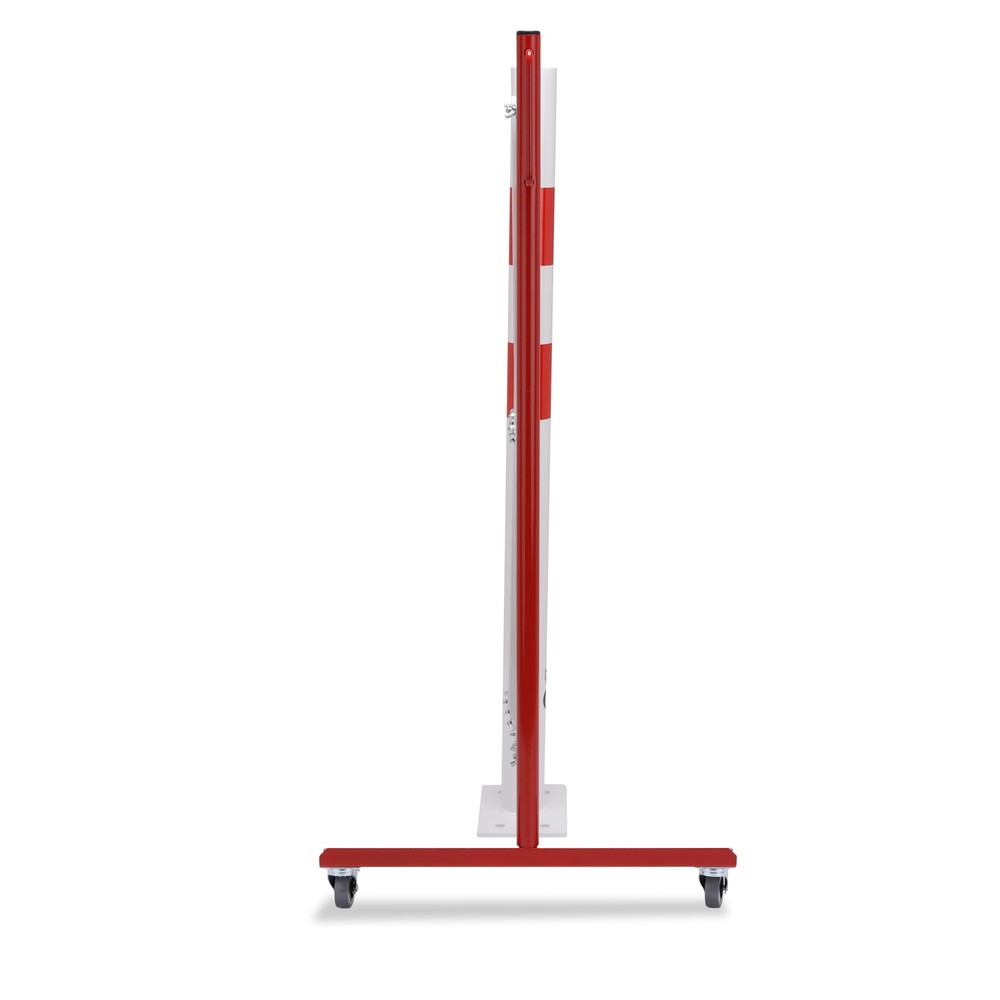 Číslo obrázku produktu 3: Nůžková zábrana se zahrazovacím sloupkem, Ø 60 mm, šířka 4000 mm, červená/bílá