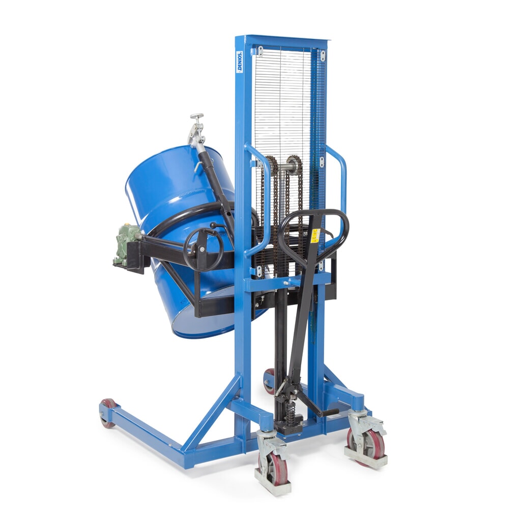 Číslo obrázku produktu 2: Obraceč sudů 180°, nosnost 350 kg, zvedání ojí, výška zdvihu 0-1300 mm