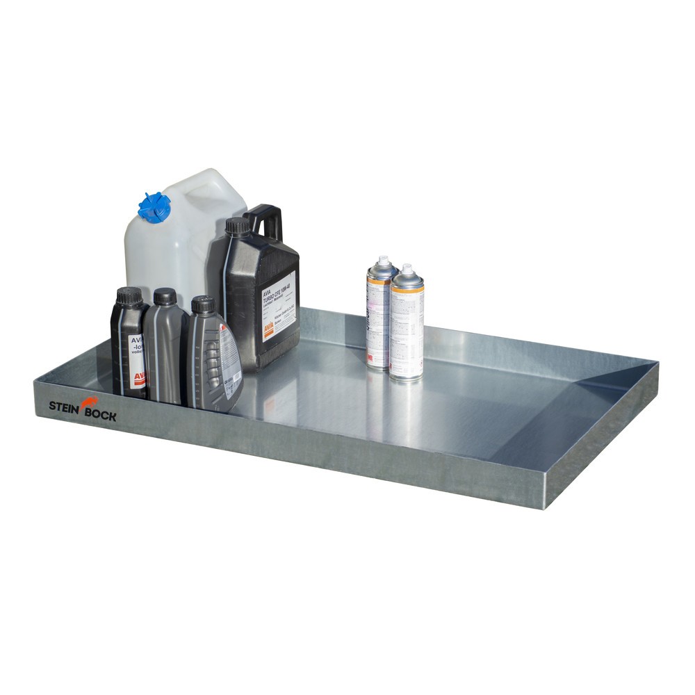 Číslo obrázku produktu 2: Ocelová sběrná vana pro malé nádoby, VxŠxH 70 x 600 x 1000 mm