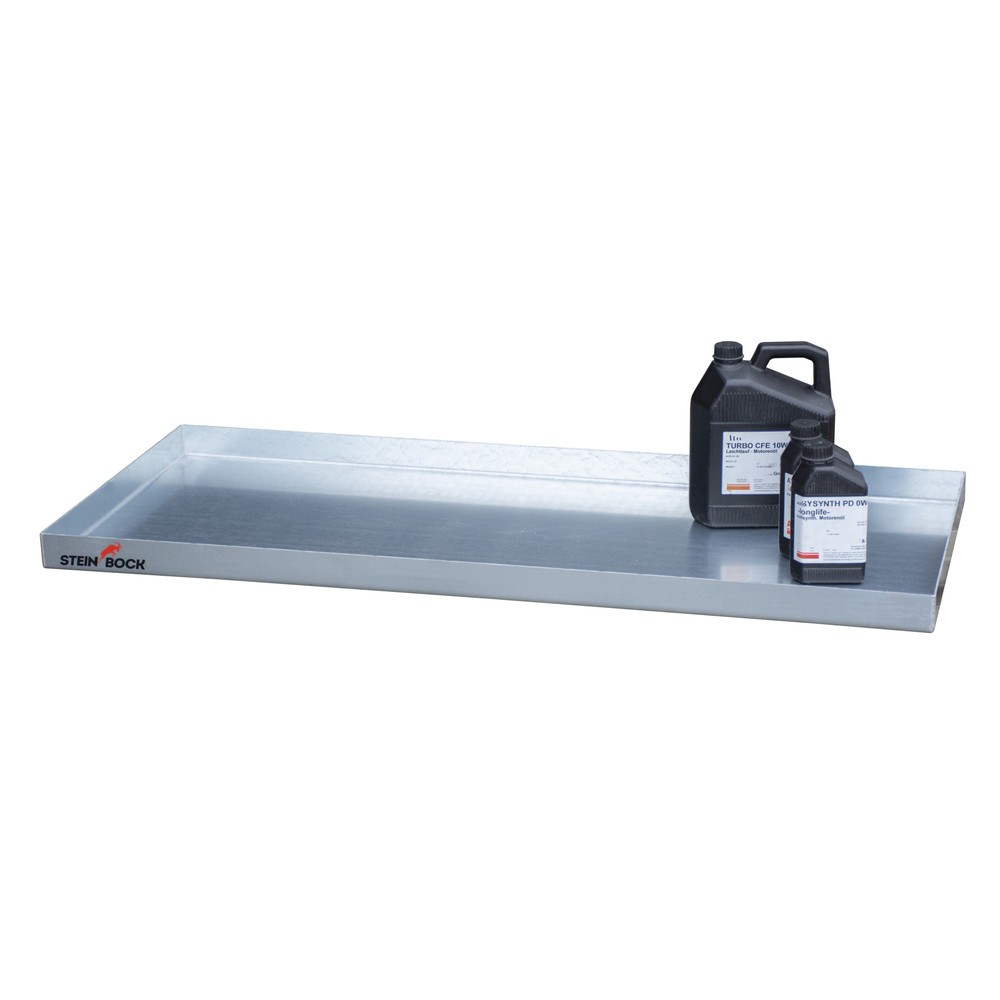 Číslo obrázku produktu 2: Ocelová sběrná vana pro malé nádoby, VxŠxH 60 x 600 x 1390 mm