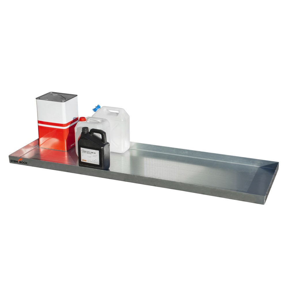 Číslo obrázku produktu 2: Ocelová sběrná vana pro malé nádoby, VxŠxH 60 x 600 x 1850 mm