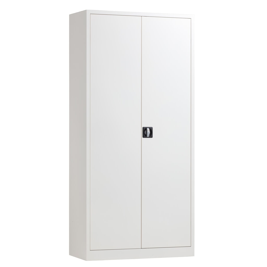 Obrázek produktu: Skříň s křídlovými dveřmi HEMMDAL HF-ST, 5 výšek pořadačů, VxŠxH 1950 x 920 x 420 mm, pozinkované police, světle šedá