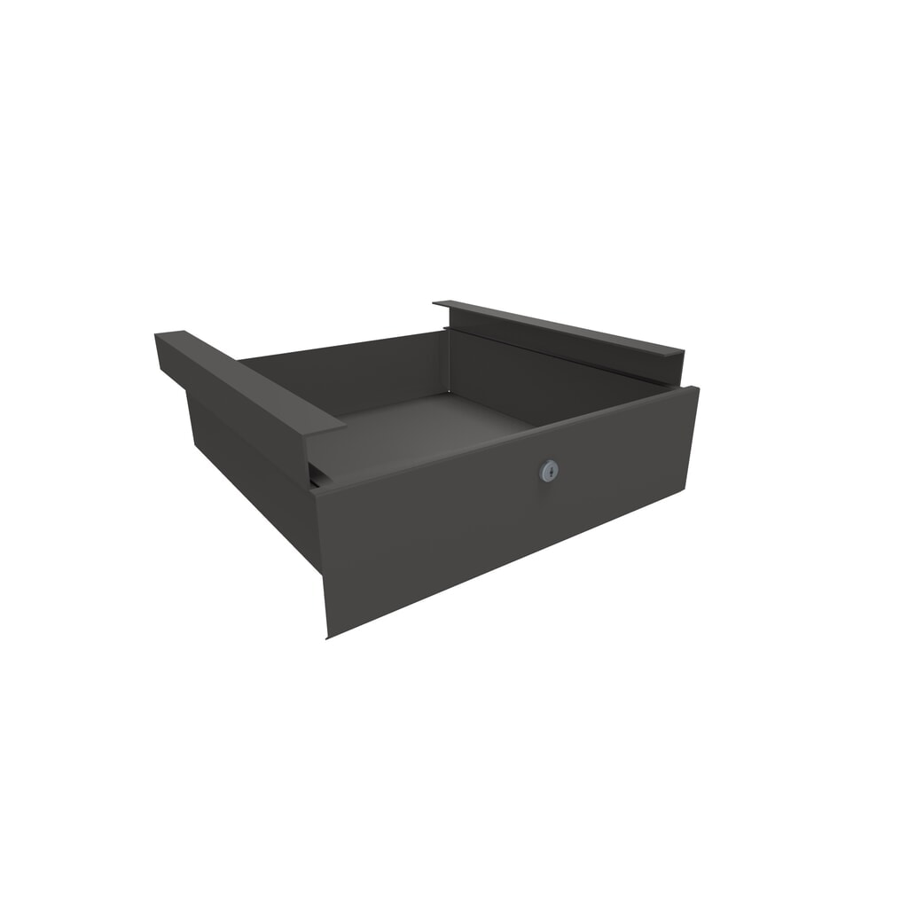 Ocelová zásuvka pro systém balicích stolů Rocholz, VxŠxH 150 x 520 x 500 mm Obrázek produktu: Ocelová zásuvka pro systém balicích stolů Rocholz, VxŠxH 150 x 520 x 500 mm
