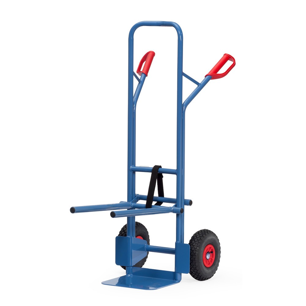Číslo obrázku produktu 1: Rudl na židle fetra® z oceli, nosnost 300 kg, ložná plocha lopaty ŠxH 320 x 250 mm, vzduchem plněné pneumatiky
